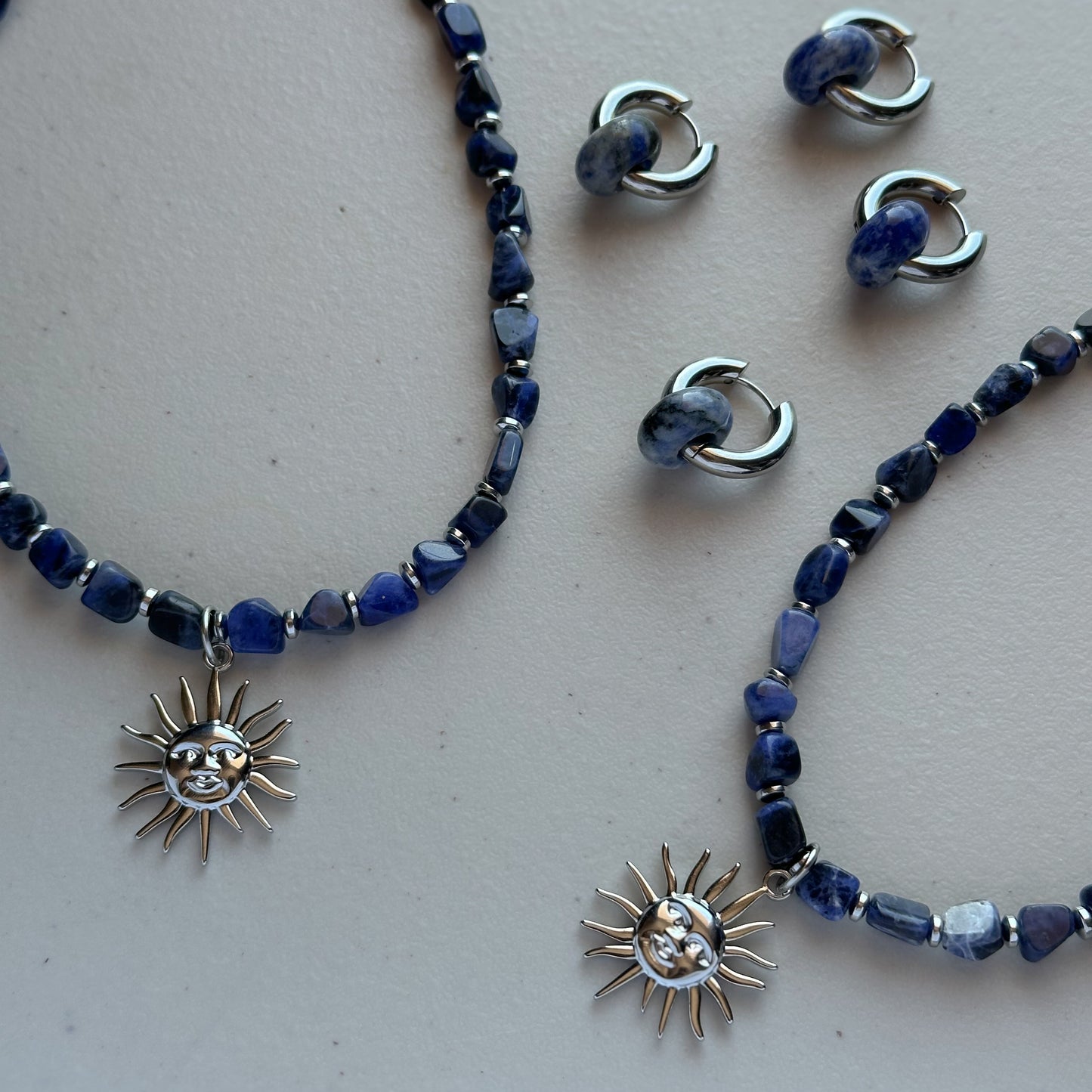 Collar cuarzos Sodalita