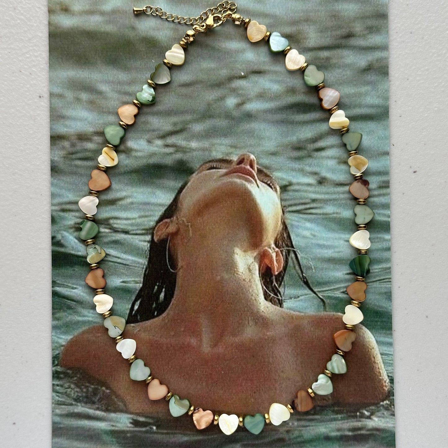 Collar Corazón Madre perla