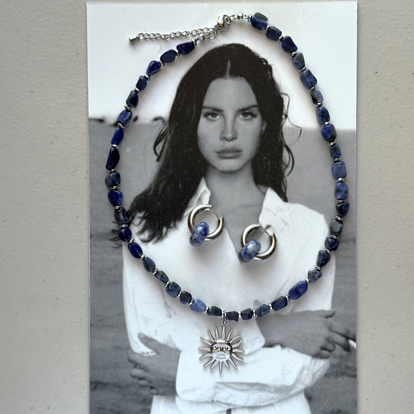 Collar cuarzos Sodalita