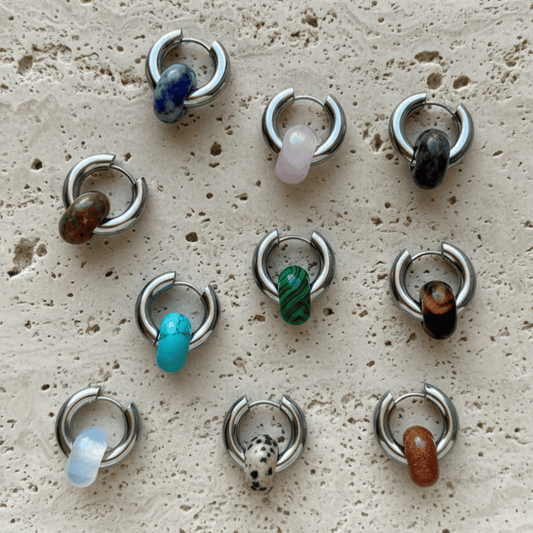 Cuarzos hoops plateado