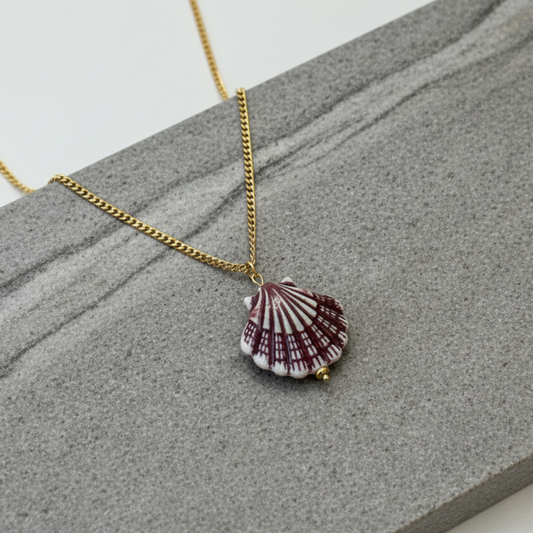 Collar concha cerámica