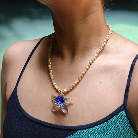 Collar estrella - madre perla