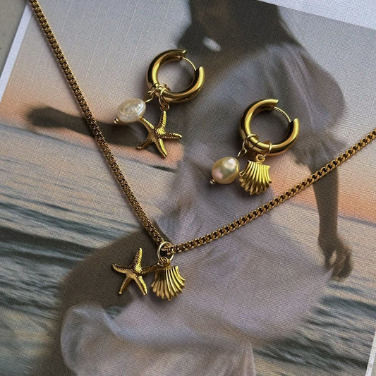 Perlas y collar set