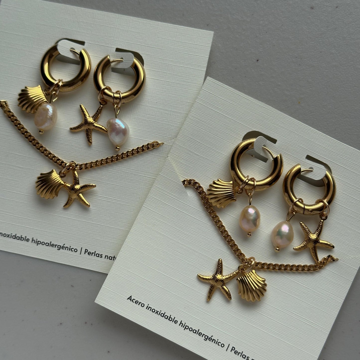 Perlas y collar set